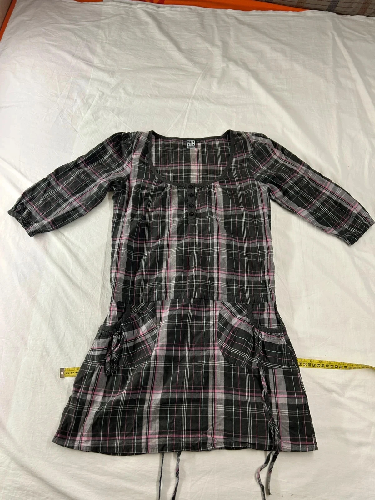 Robe vintage walk and talk à carreaux style rétro y2k